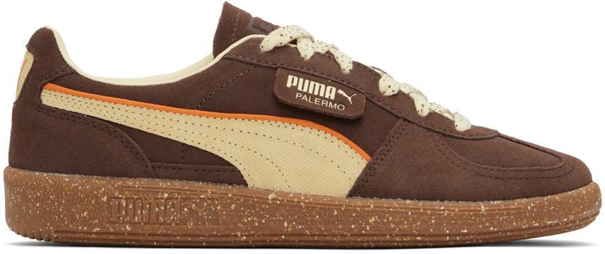 Shop Puma Brown Palermo Cannoli Sneakers In Espresso Brown-cream