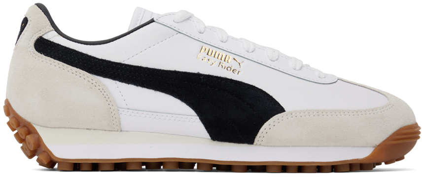 White & Black Easy Rider Mix Sneakers