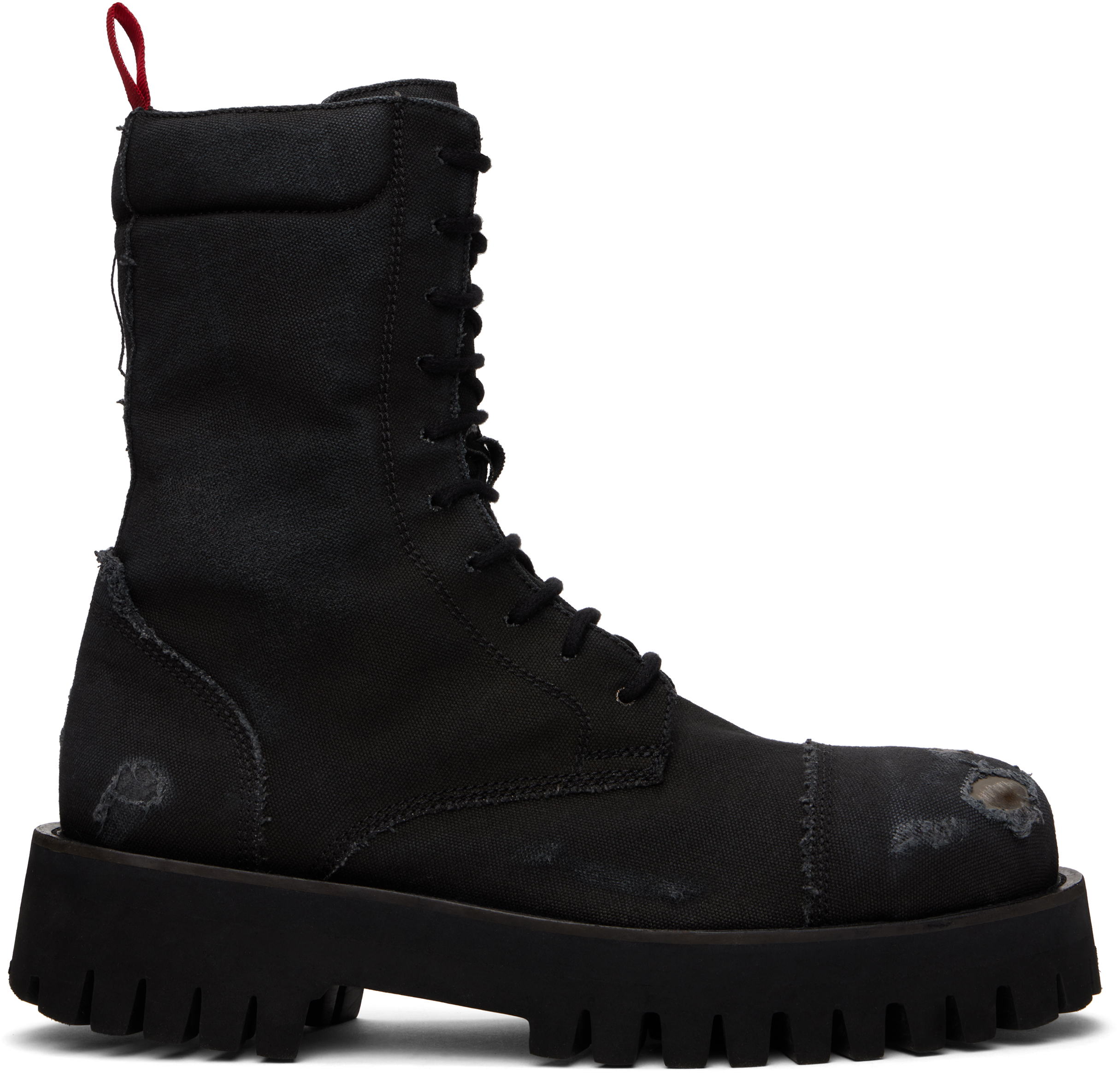 Shop 424 Black X Canvas Boots