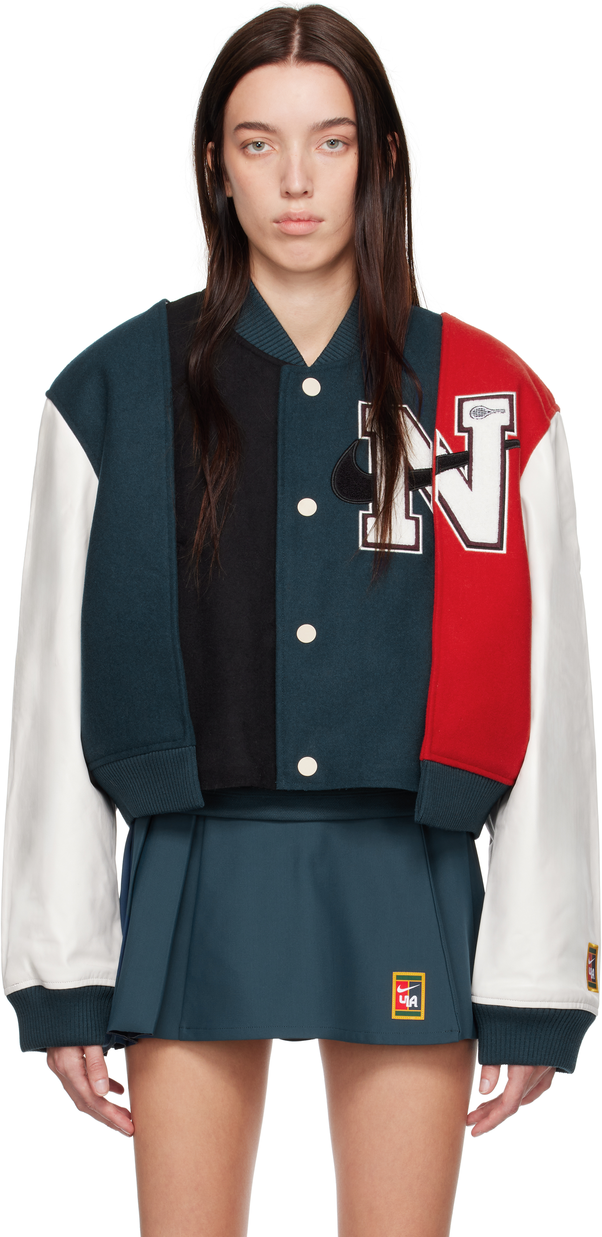 Nike Navy & White Yoon Ahn Edition Bomber Jacket