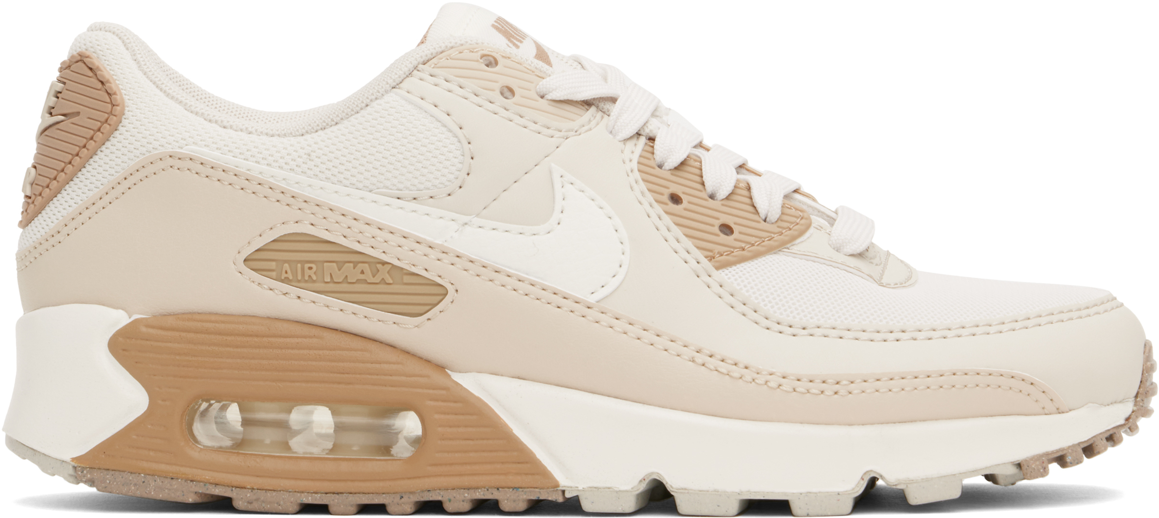 Off-White & Beige Air Max 90 Sneakers