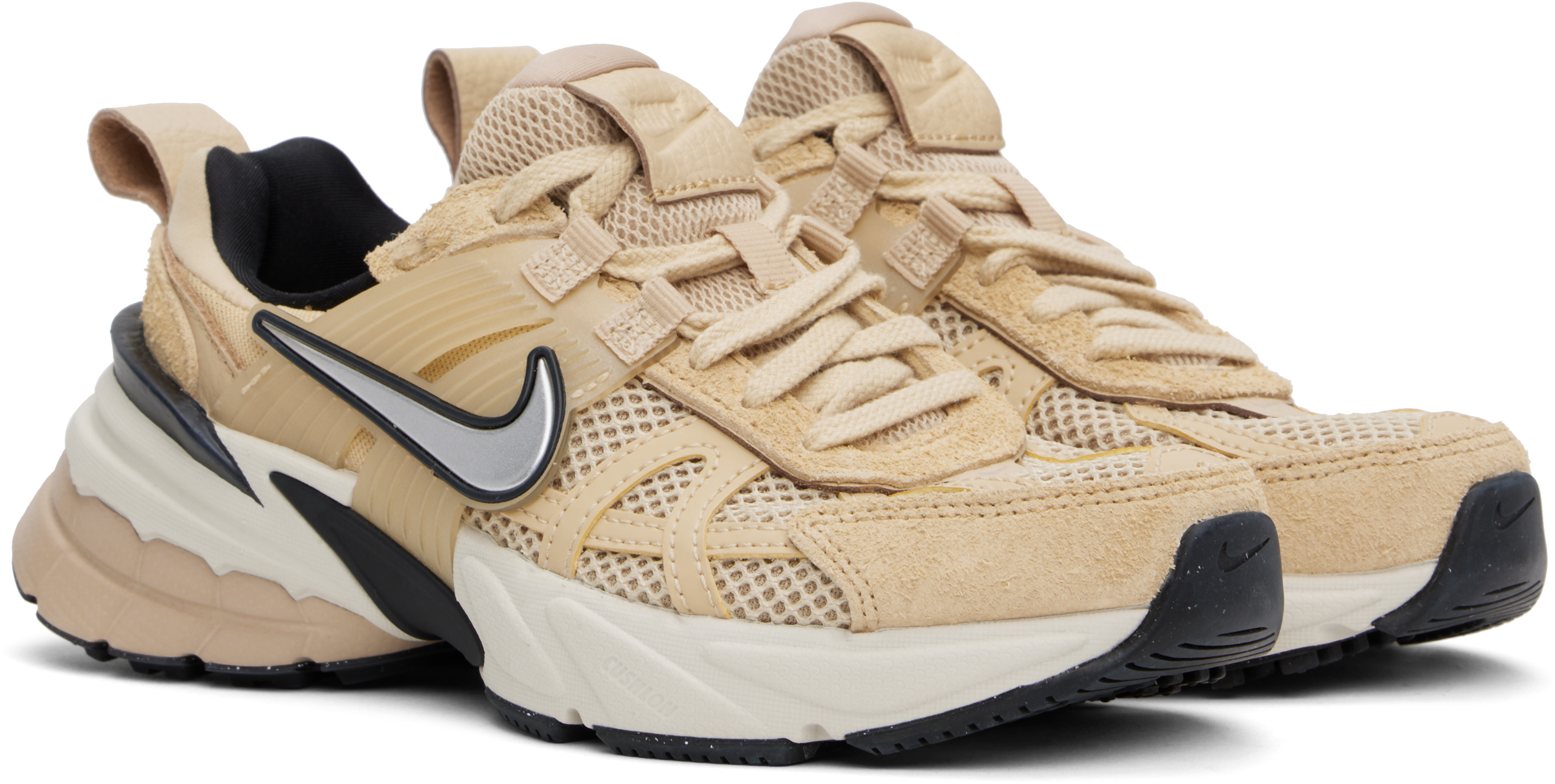 Nike V2k Run Sneaker In Sesame/chrome-lt Ore