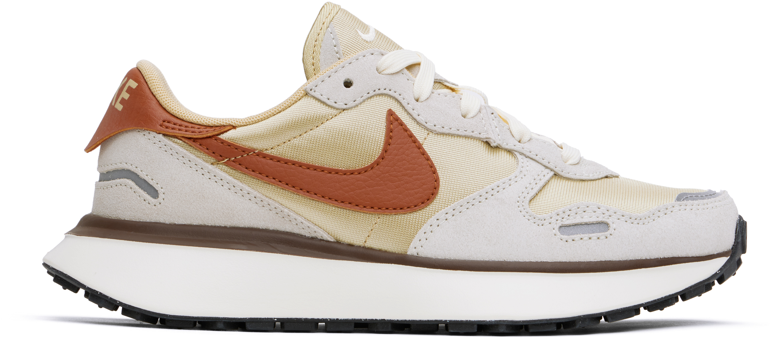 Nike Women's Low Shoe W Phoenix Waffle Team Gold/dark Russet/coconut Milk/hemp In Team Gold/dark Russe