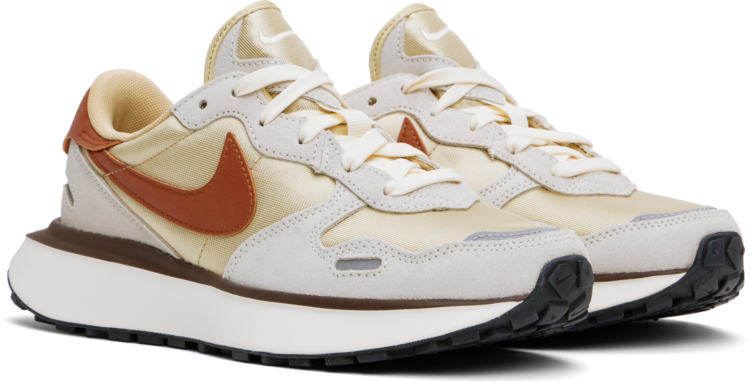 Nike Women's Low Shoe W Phoenix Waffle Team Gold/dark Russet/coconut Milk/hemp In Team Gold/dark Russe