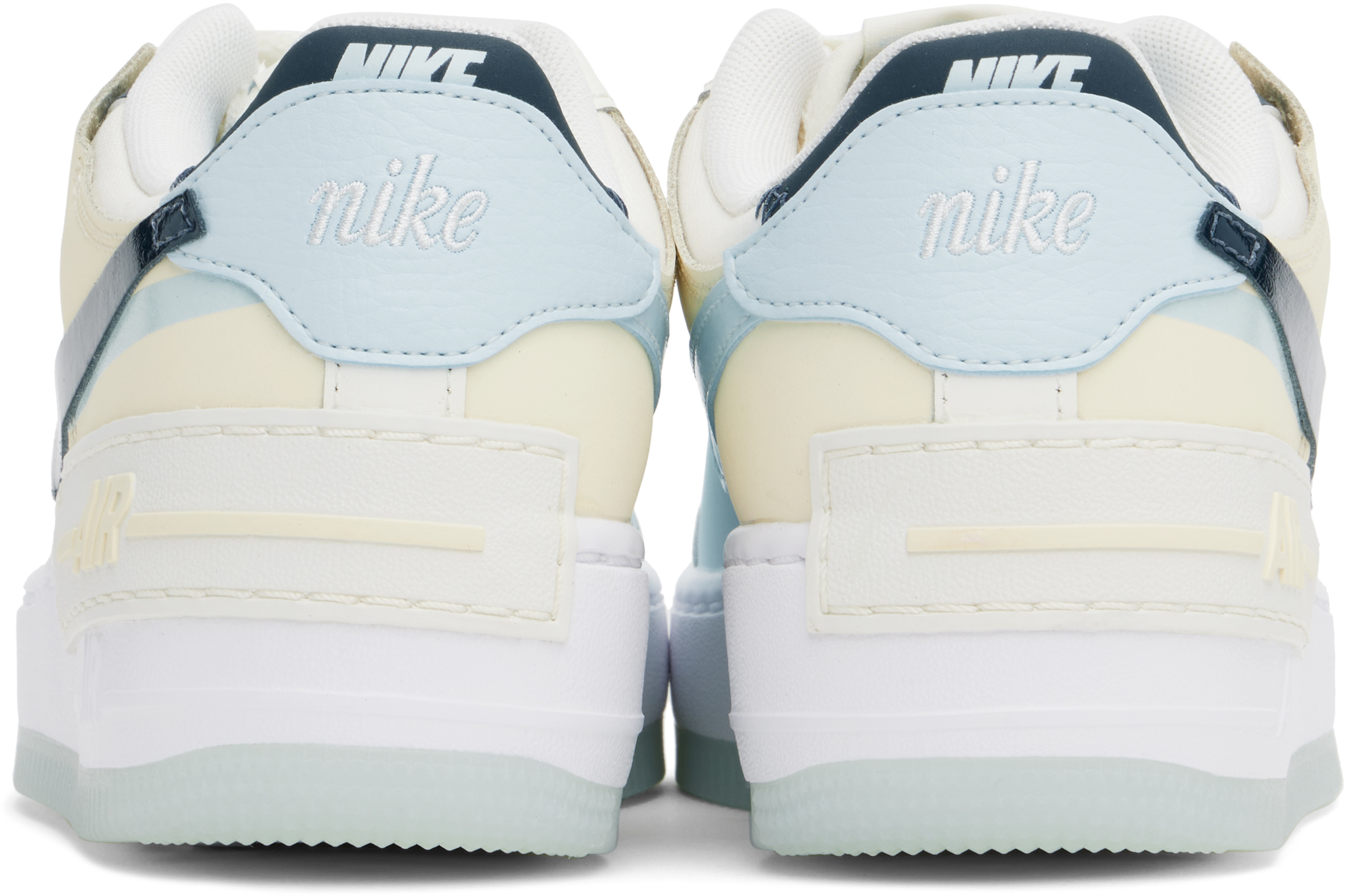 Nike Off-white Air Force 1 Shadow Sneakers In Sail/armory Navy-gla