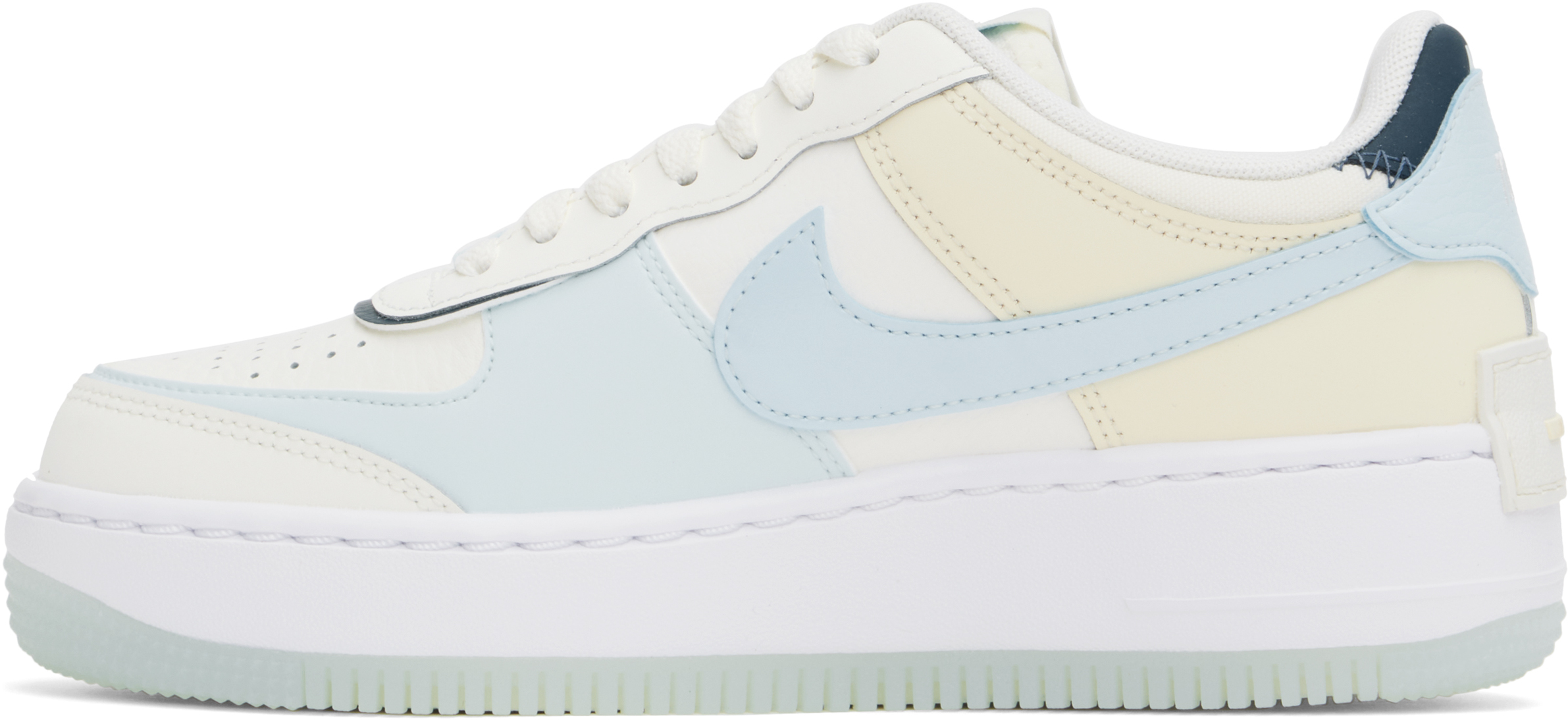 Nike Off-white Air Force 1 Shadow Sneakers In Sail/armory Navy-gla