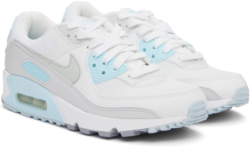 Nike Air Max 90 Sneaker In White/light Silver-g