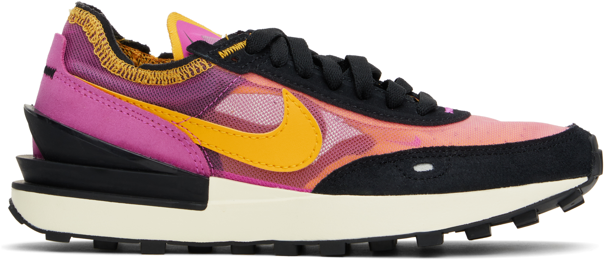 Nike Pink & Orange Waffle One Sneakers In Active Fuchsia/unive