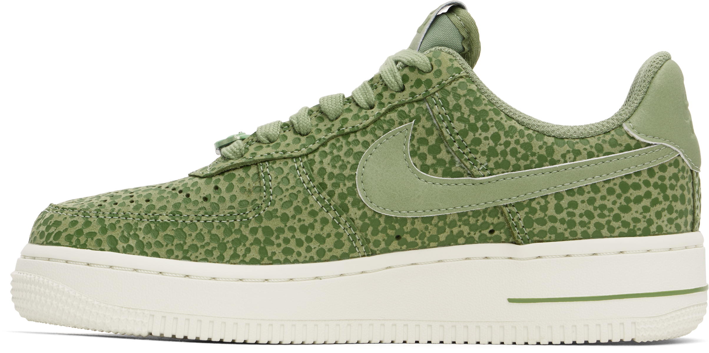 Nike Air Force 1 Low Safari Basketball Sneaker In Sesame/oil Green-lig