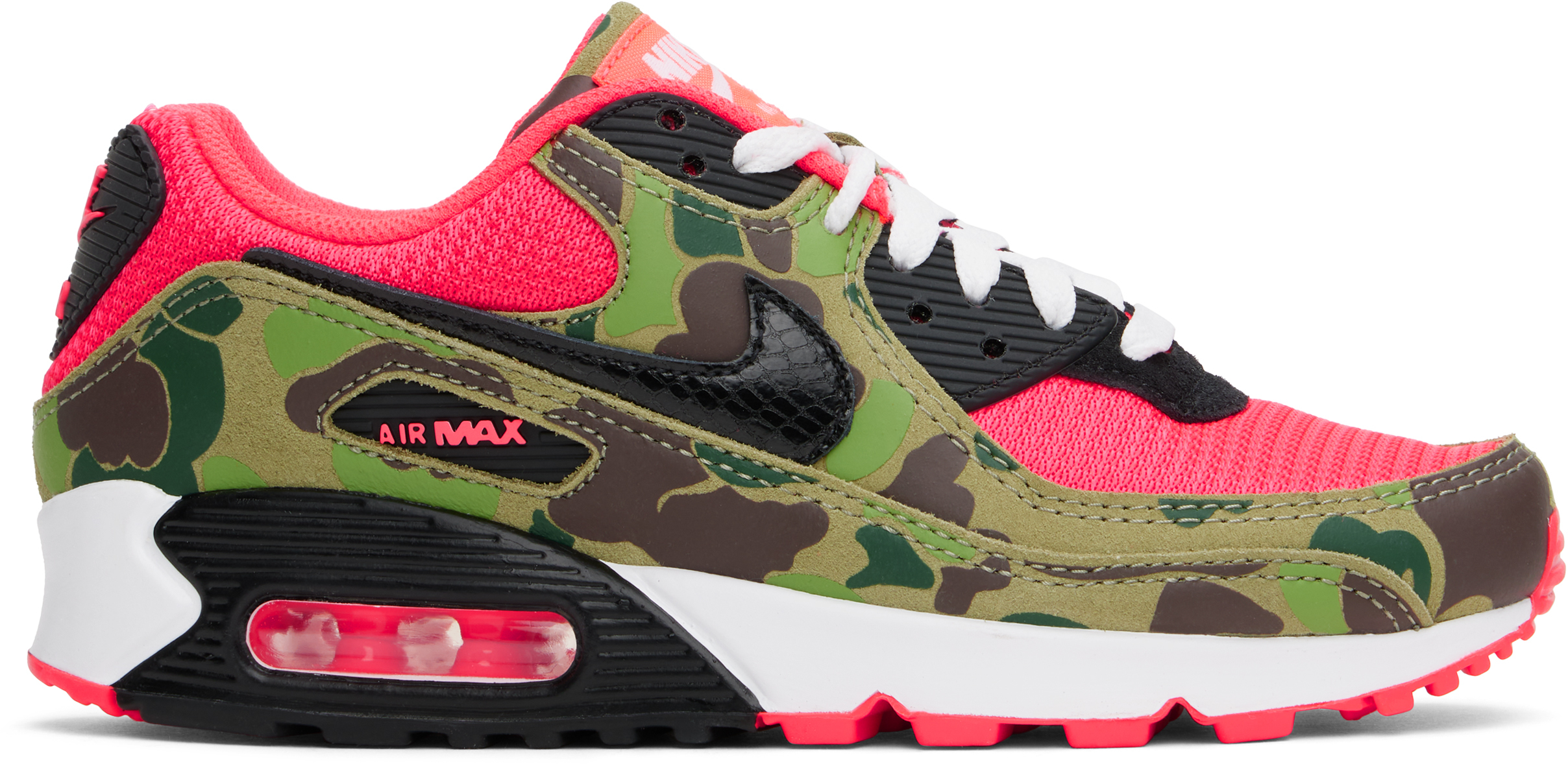 Khaki & Red Air Max 90 Sneakers