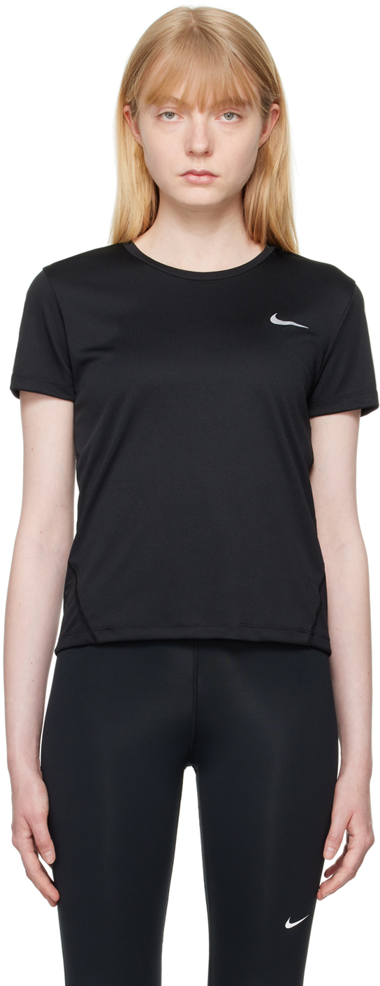 Shop Nike Black Crewneck T-shirt In Black/reflective Sil