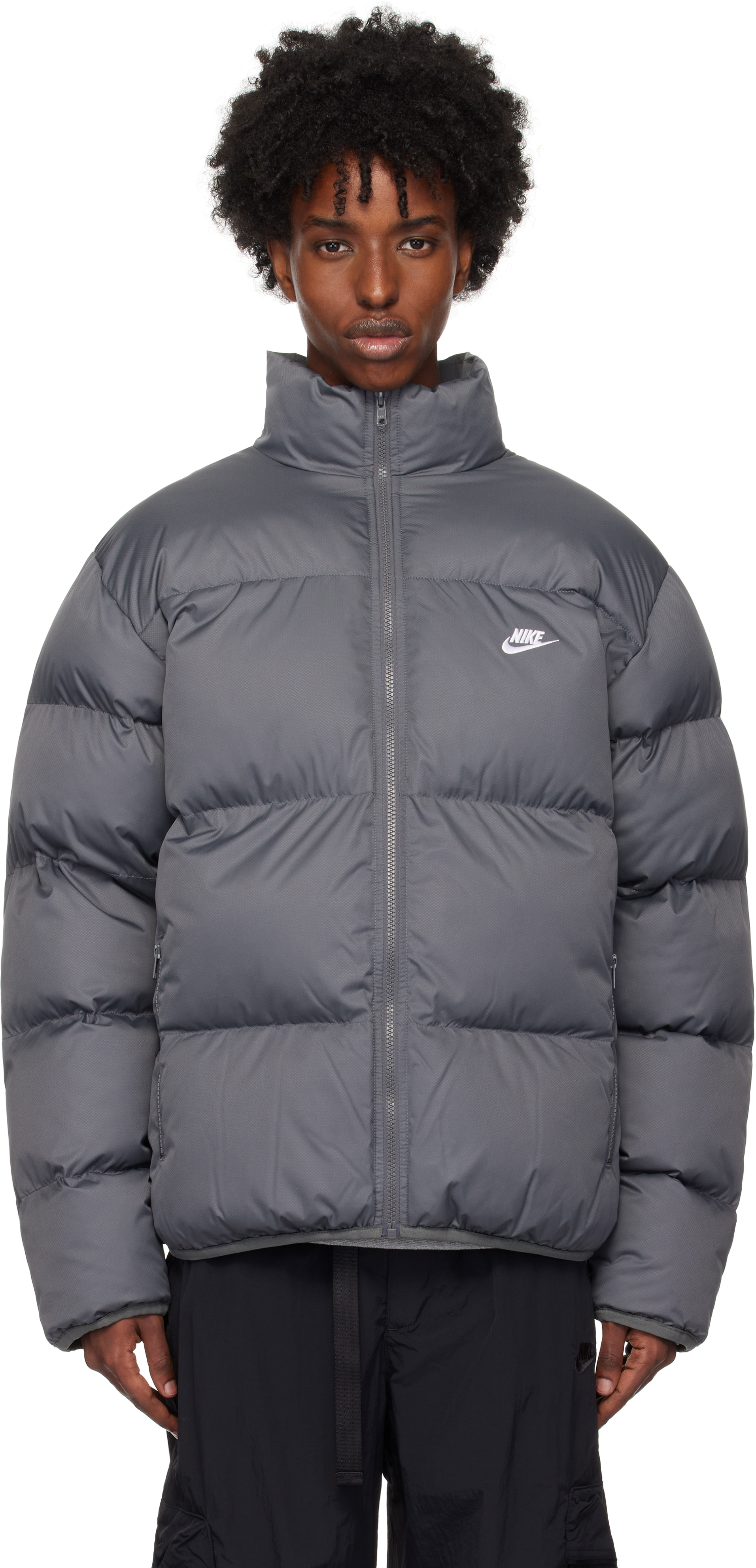 Gray Sportswear Club Puffer Jacket