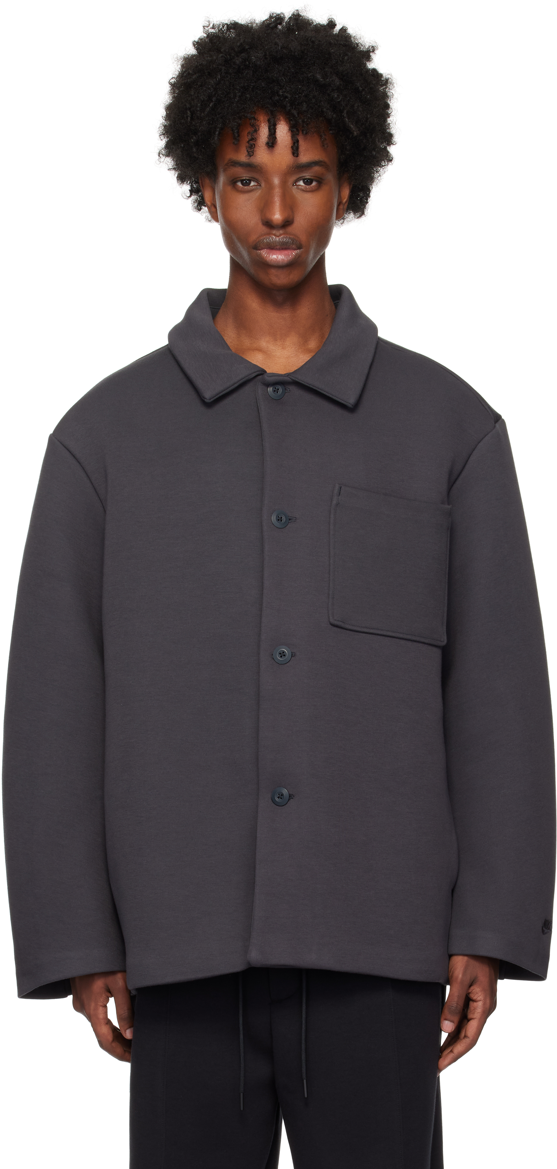 Black Tech Shacket Jacket