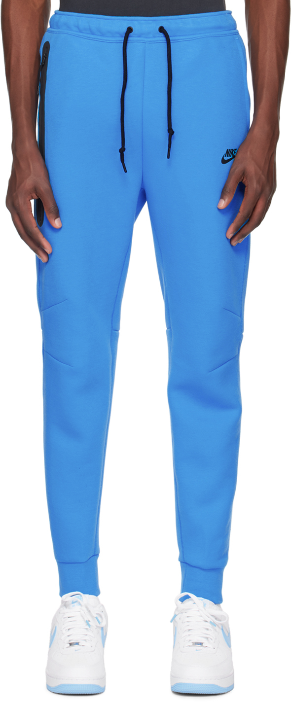 Shop Nike Blue Printed Sweatpants In Lt Photo Blue/black