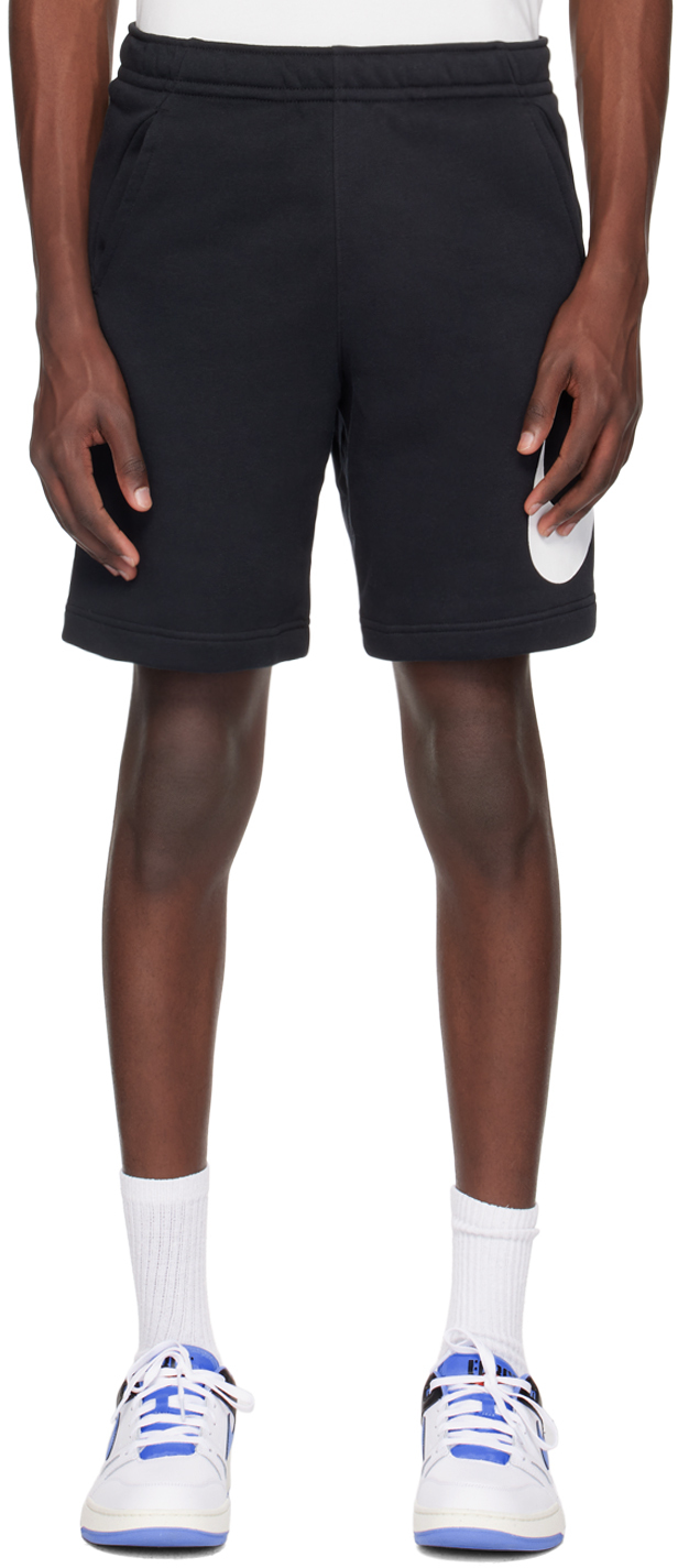 Nike Black Printed Shorts In Black/white/white