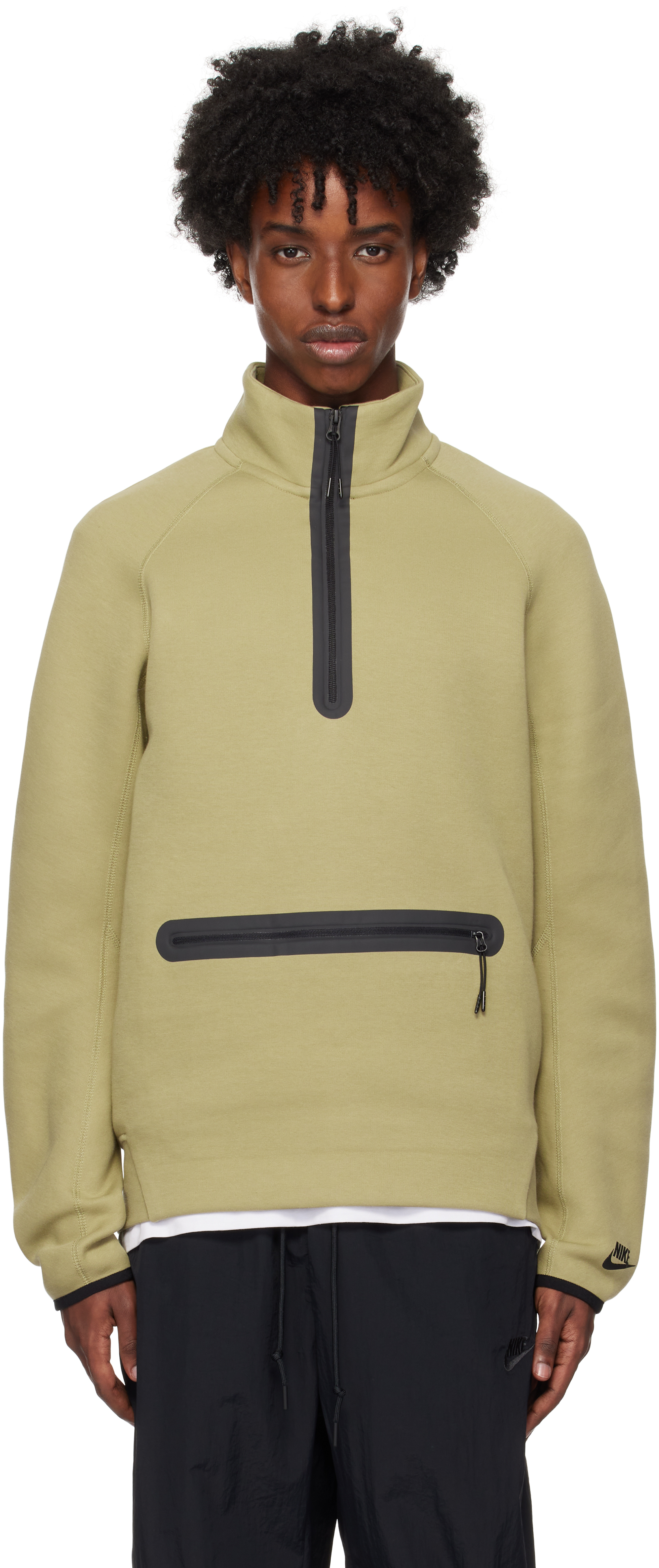 Khaki Sportswear Tech Half-Zip Sweatshirt