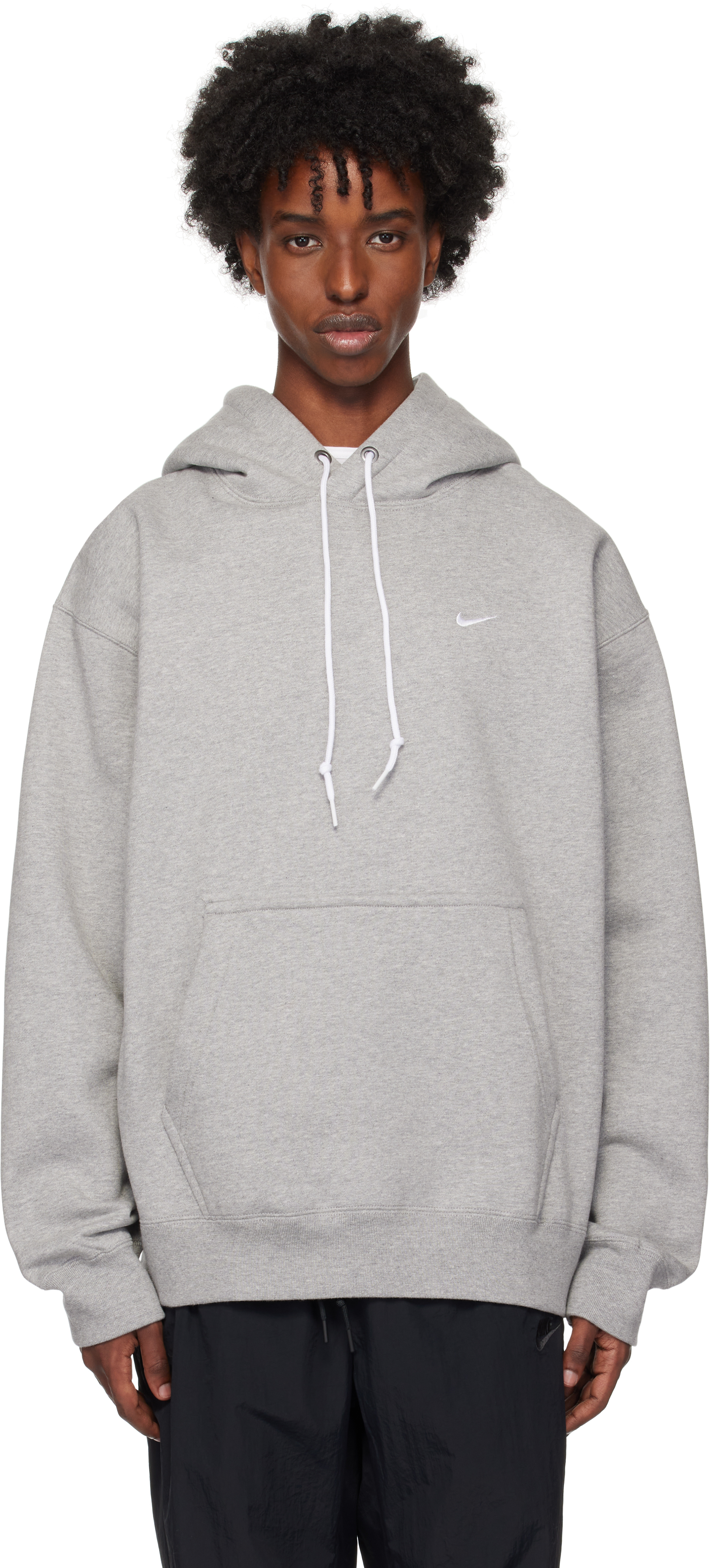 Gray Solo Swoosh Hoodie