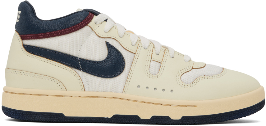 Shop Nike Off-white & Navy Attack Premium Sneakers In Sail/midnight Navy-c