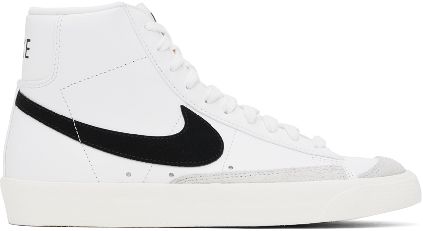 Shop Nike White Blazer Mid '77 Vintage Sneakers In White/black
