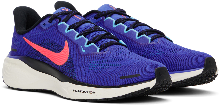 Nike Air Zoom Pegasus 41 Running Shoe In Astronomy Blue/hot P