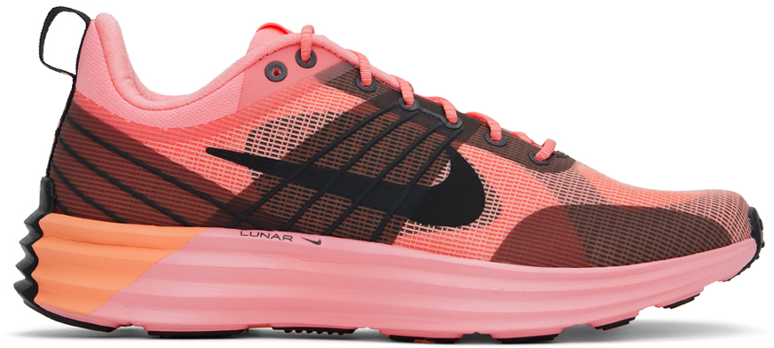 Nike Pink Lunar Roam Premium Sneakers In Pink Gaze /black-cri
