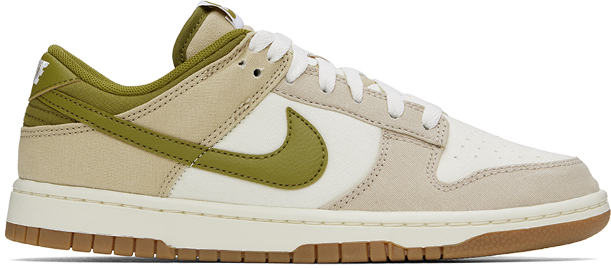 Shop Nike Beige Dunk Low Sneakers In Sail/pacific Moss-cr