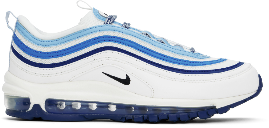 White & Blue Air Max 97 Sneakers
