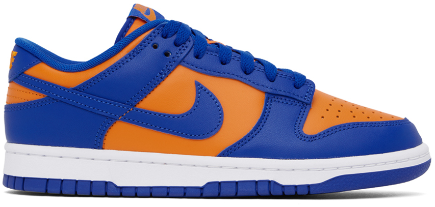 Orange & Blue Dunk Low Retro Sneakers