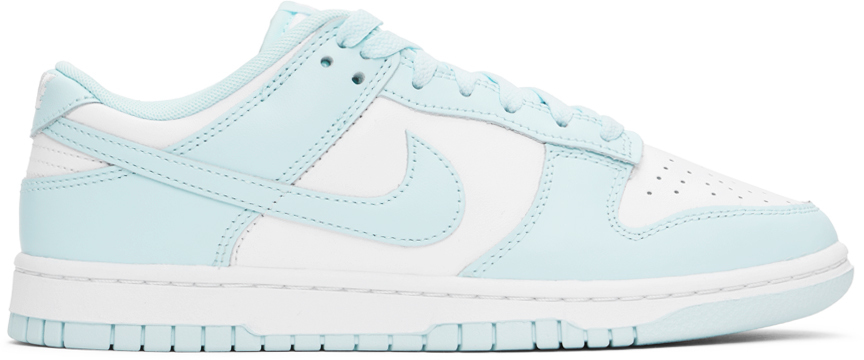 Nike Dunk Low Retro Sneakers In Baby Blue And White In White/glacier Blue