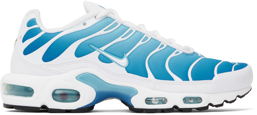 White & Blue Air Max Plus Sneakers