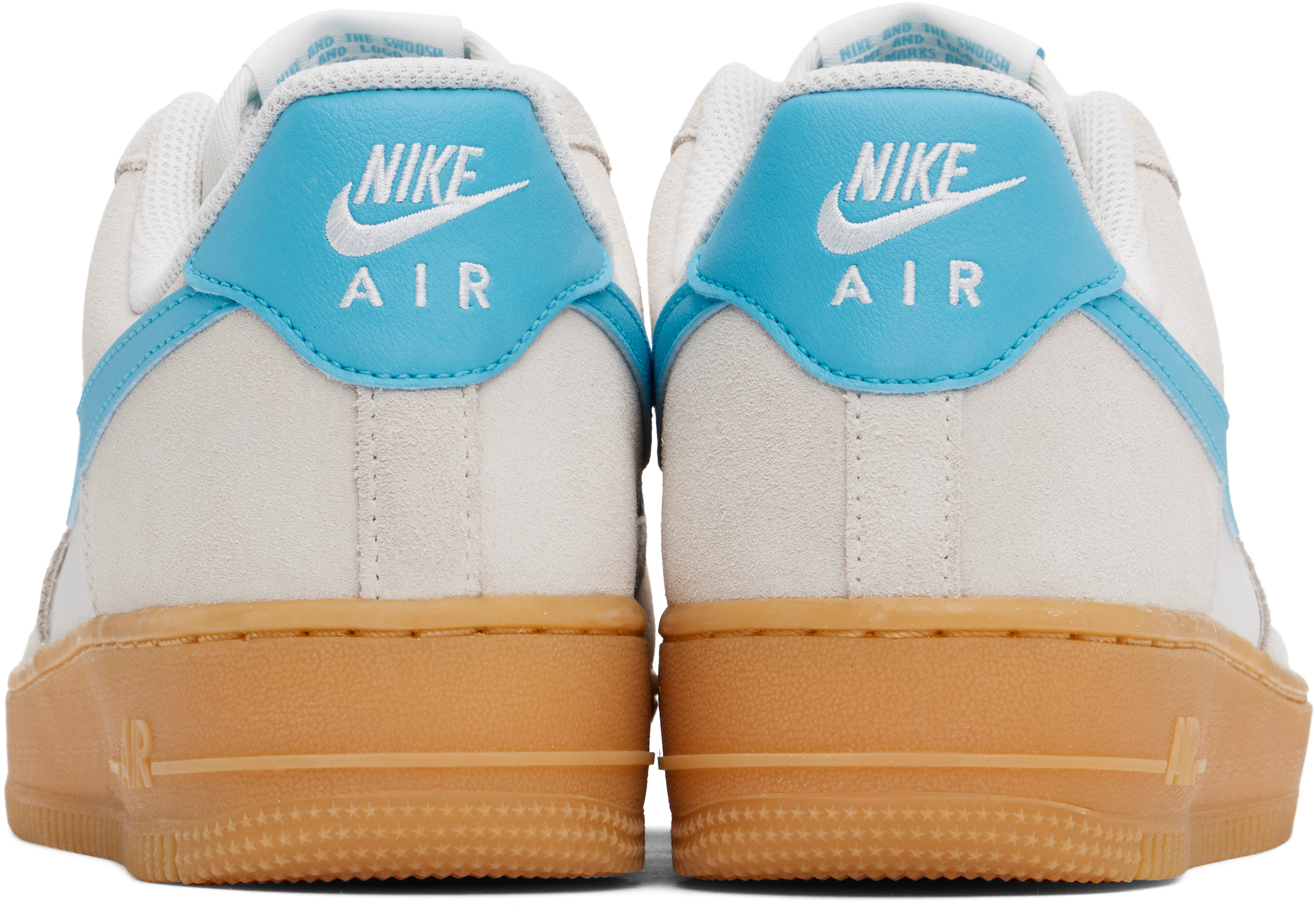 Nike Gray & Blue Air Force 1 '07 Lv8 Sneakers In Phantom/baltic Blue-