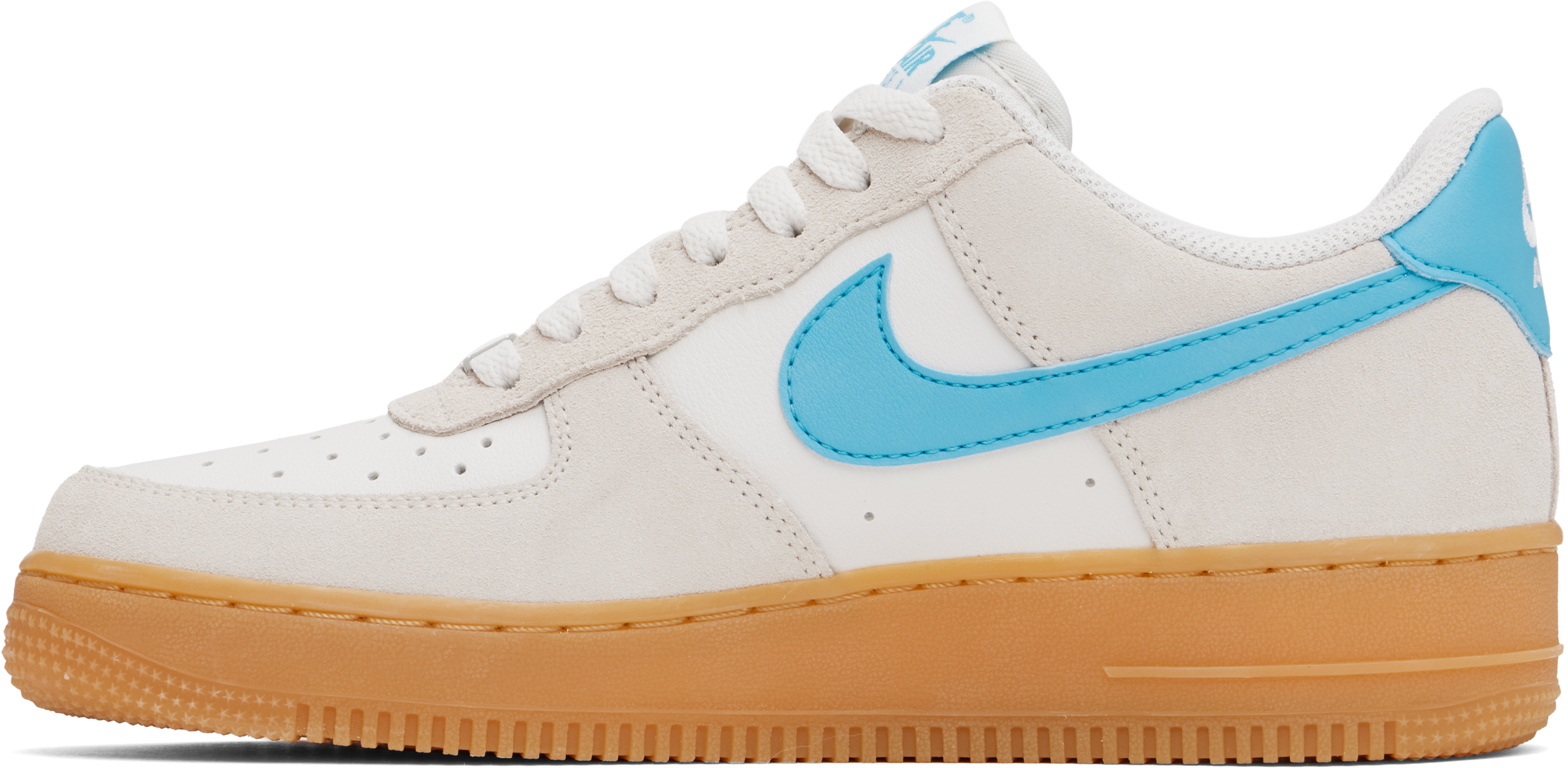 Nike Gray & Blue Air Force 1 '07 Lv8 Sneakers In Phantom/baltic Blue-