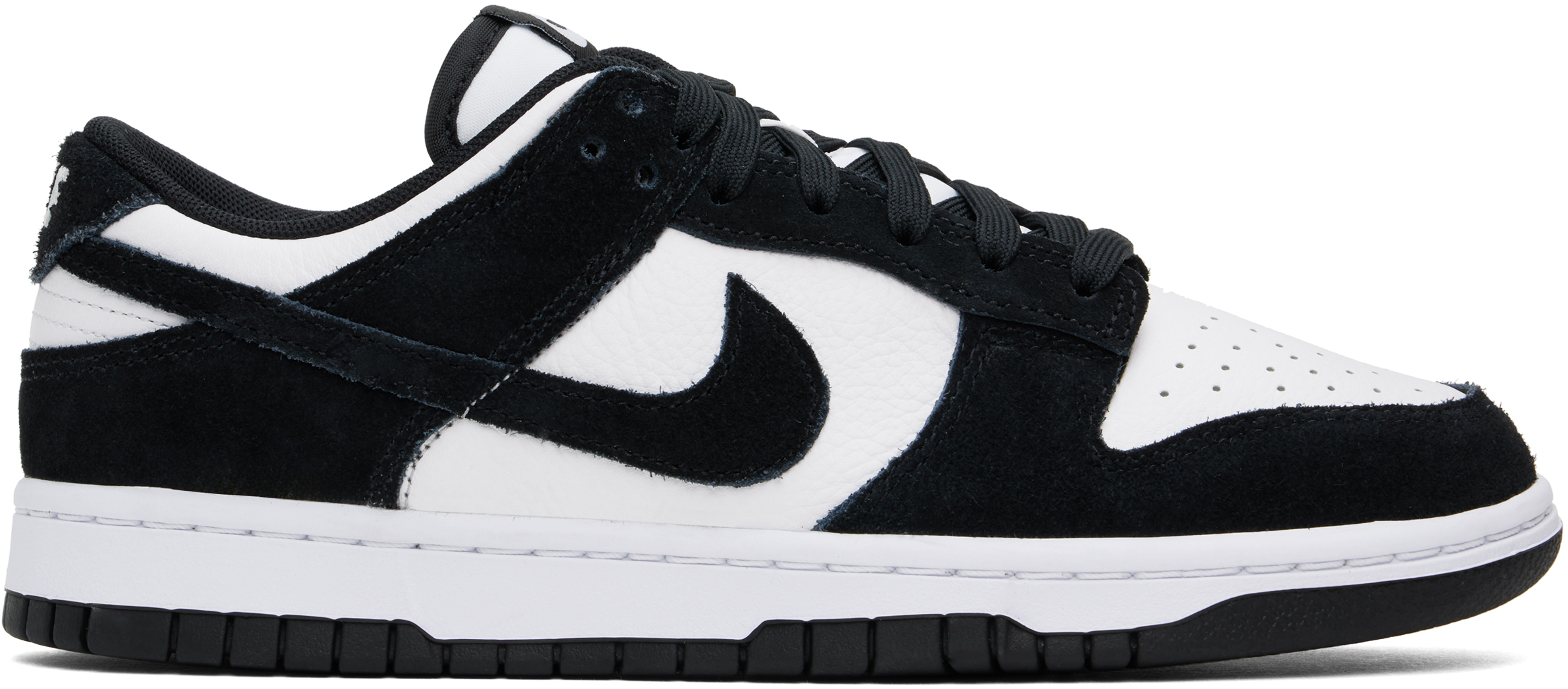 Nike Black & White Dunk Low Retro Se Sneakers In White/black-white