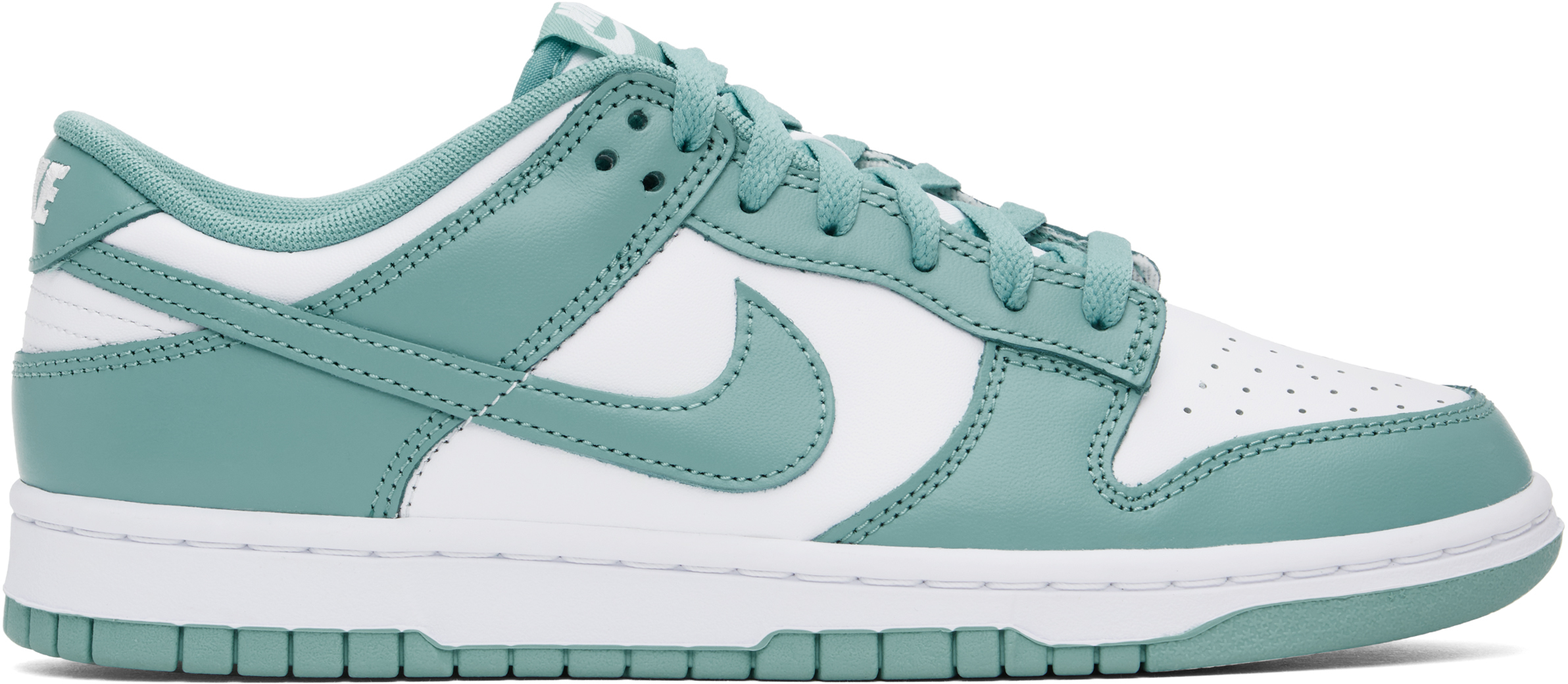 Nike Dunk Low Retro Casual Shoes In White/denim Turq