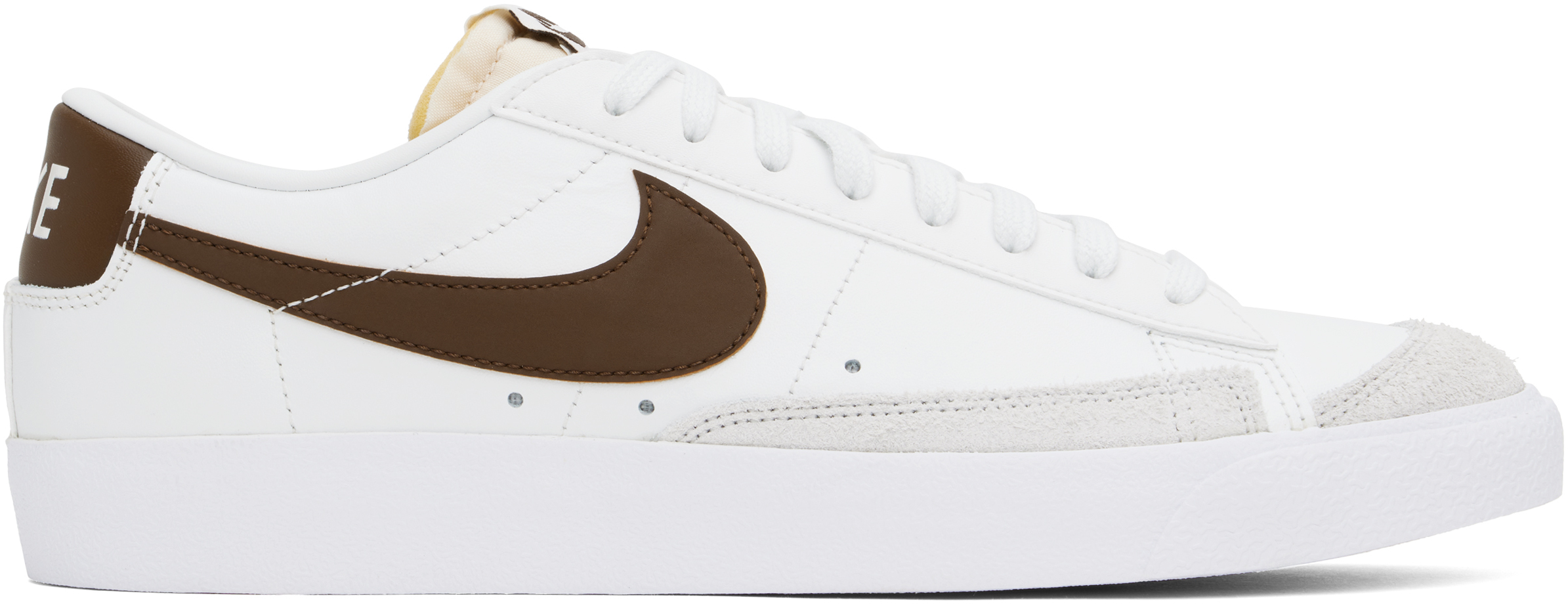 White & Brown Blazer Low '77 Vintage Sneakers