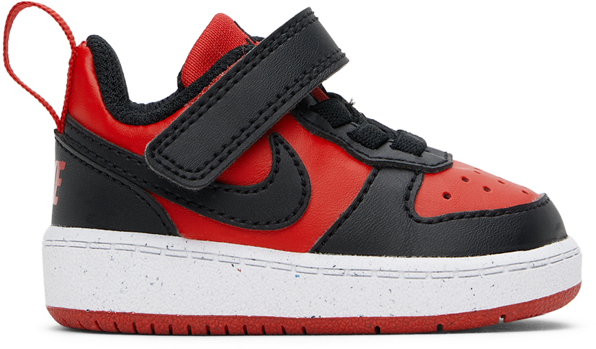 Shop Nike Baby Red & Black Court Borough Low Recraft Sneakers In University Red