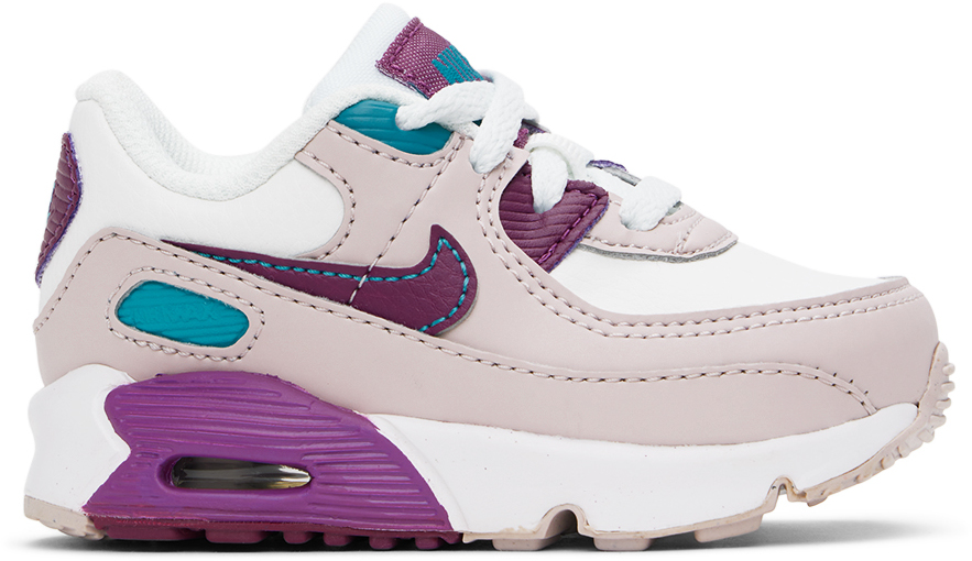Shop Nike Baby Purple & White Air Max 90 Ltr Sneakers In Summit White