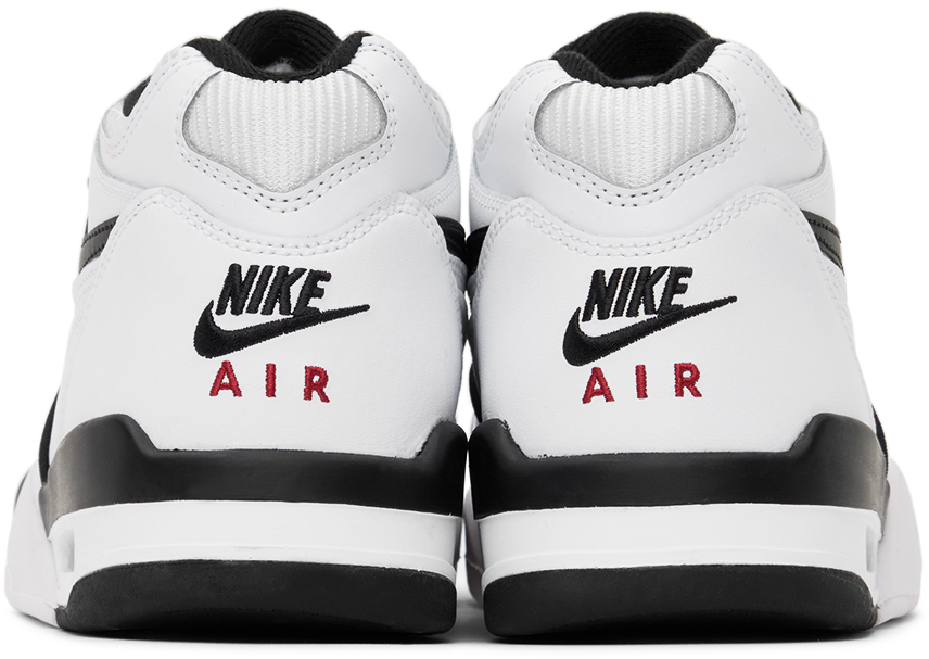 Nike Kids White & Black Air Flight 89 Big Kids Sneakers In White/black