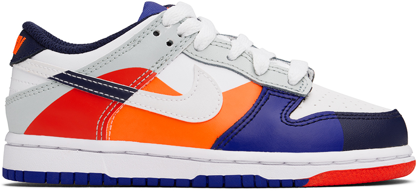 Nike Big Kids Multicolor Dunk Low Sneakers In 100 White/white-ligh