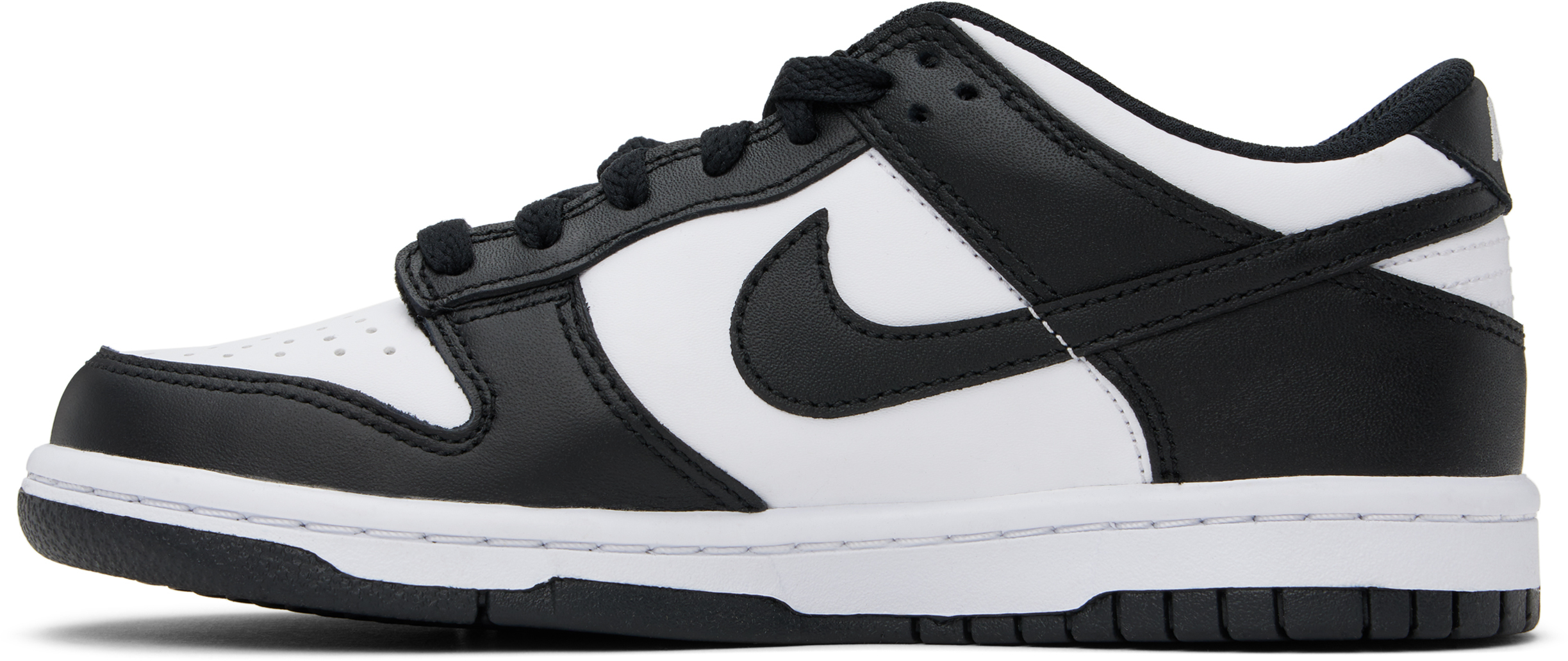 Nike Big Kids Black & White Dunk Low Sneakers In 100 White/black-whit