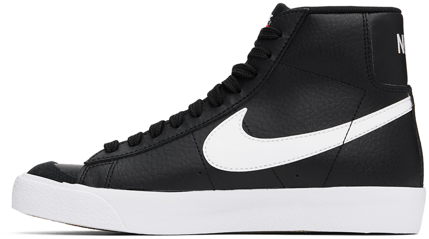 Nike Big Kids Black Blazer Mid '77 Sneakers In 002 Black/white-whit
