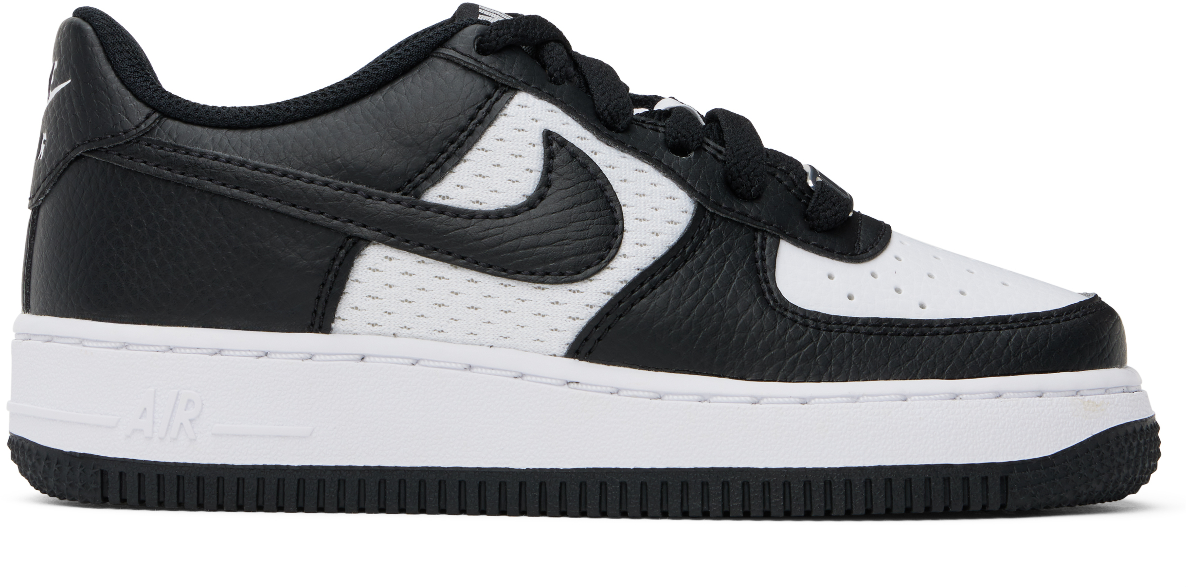 Nike Kids White & Black Air Force 1 Sneakers In 001 Black/black-whit