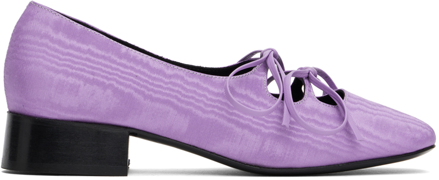 Shop Nicole Saldaã±a Purple Isabel Ballerina Flats