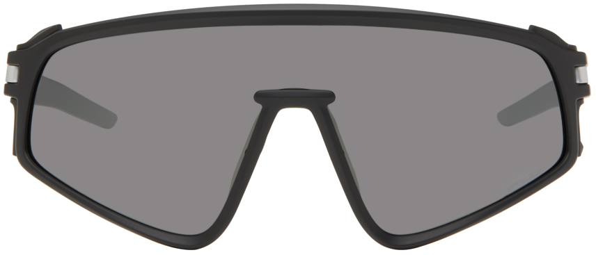 Shop Oakley Black Latch Panel Sunglasses In 940401
