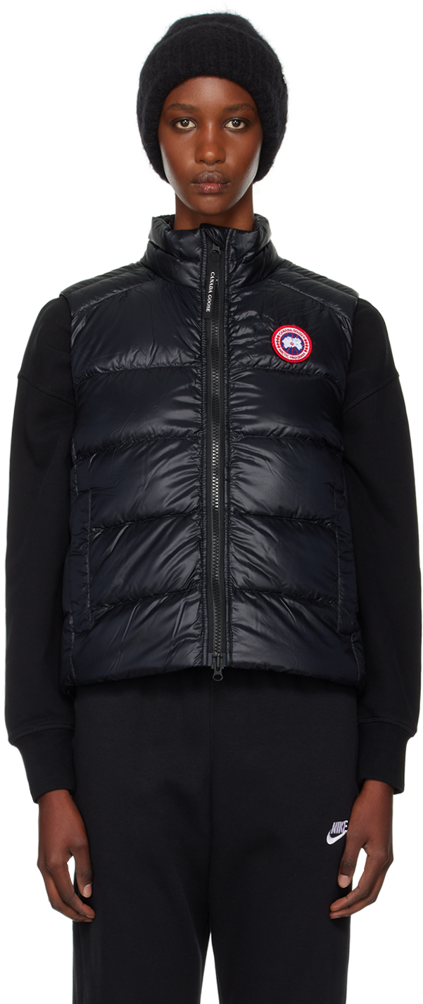 Shop Canada Goose Black Cypress Down Vest In 61 Black - Noir