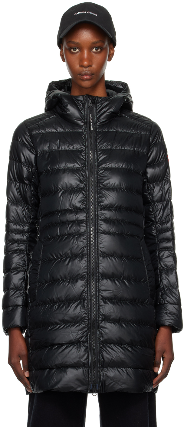 Shop Canada Goose Black Cypress Hooded Down Jacket In 61 Black