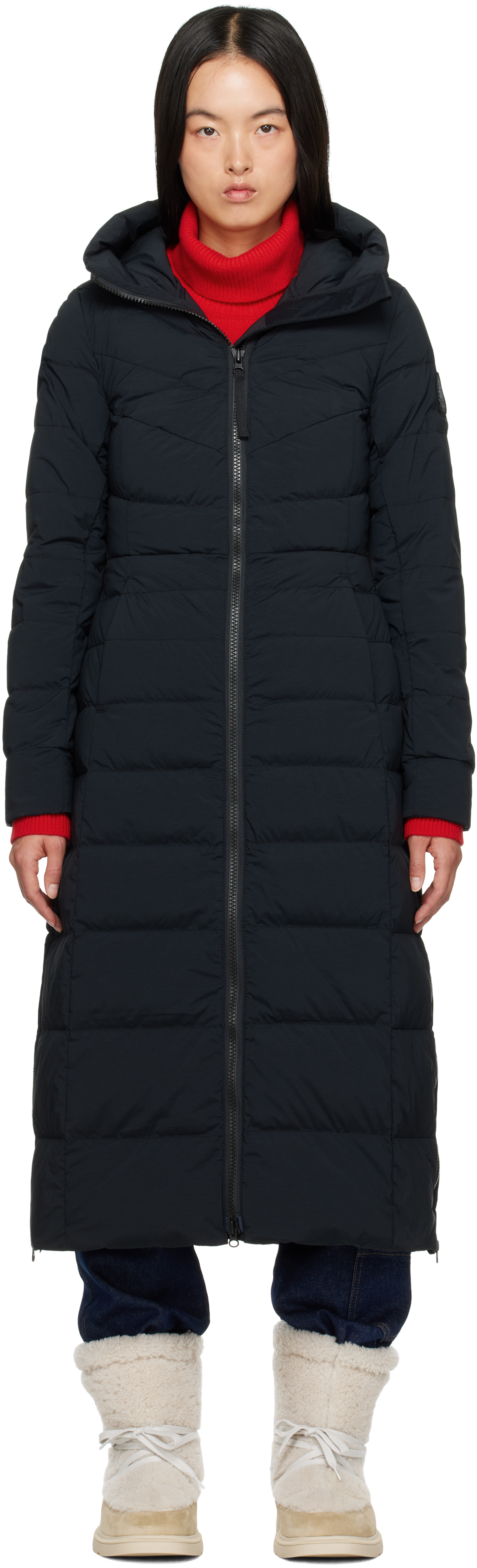 Canada Goose: Black 'Black Label' Clair Down Coat | SSENSE