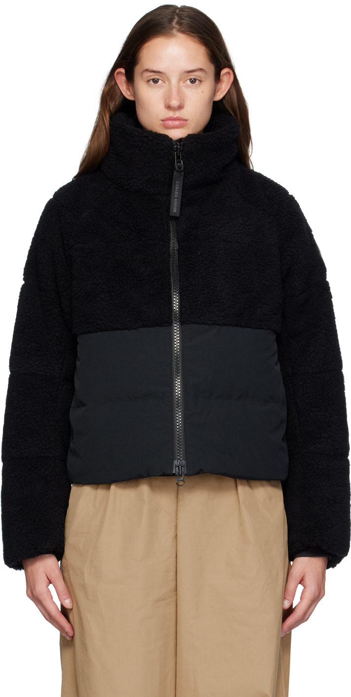 Shop Canada Goose Black 'black Label' Elora Down Puffer Jacket In 61 Black