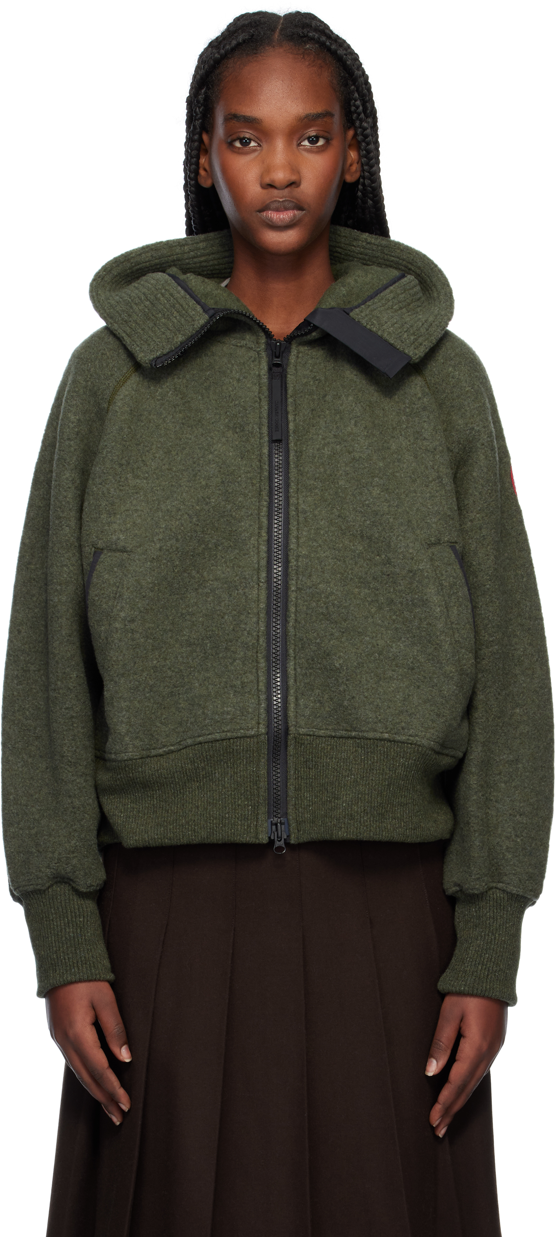 Khaki Chilliwack Kind Fleece Bomber Jacket