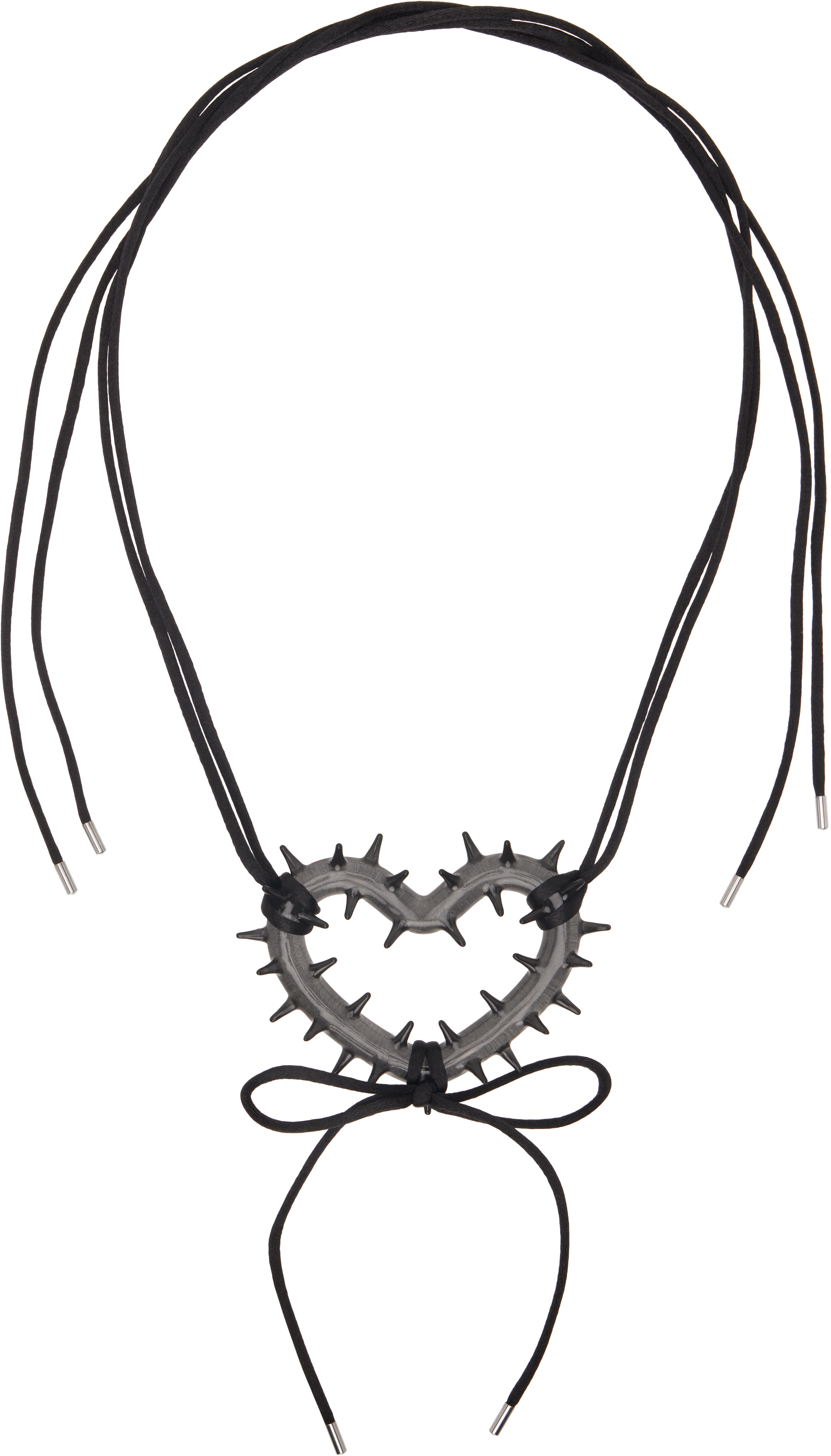 【関税込み】HUGO KREIT ブラック Spiky Heart ネックレス Black Spiky Heart Necklace by HUGO KREIT on Sale